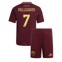 Camiseta AS Roma Lorenzo Pellegrini #7 Primera Equipación Replica 2024-25 para niños mangas cortas (+ Pantalones cortos)